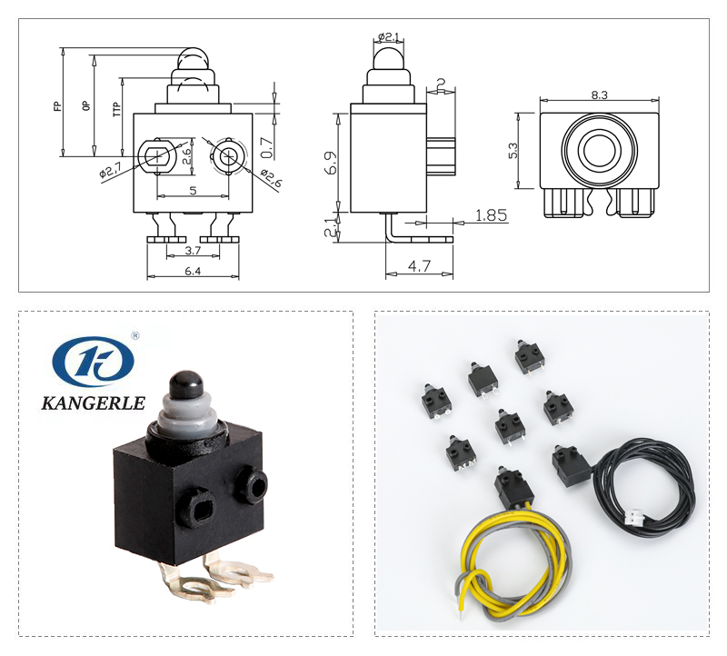 Waterproof micro switch KW1-1C-5E