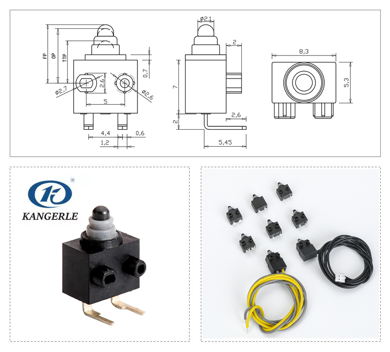 Waterproof micro switch  KW1-1C-5F
