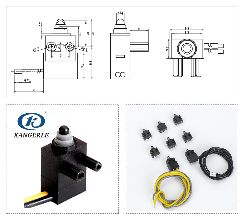 Waterproof micro switch KW1-1C-802