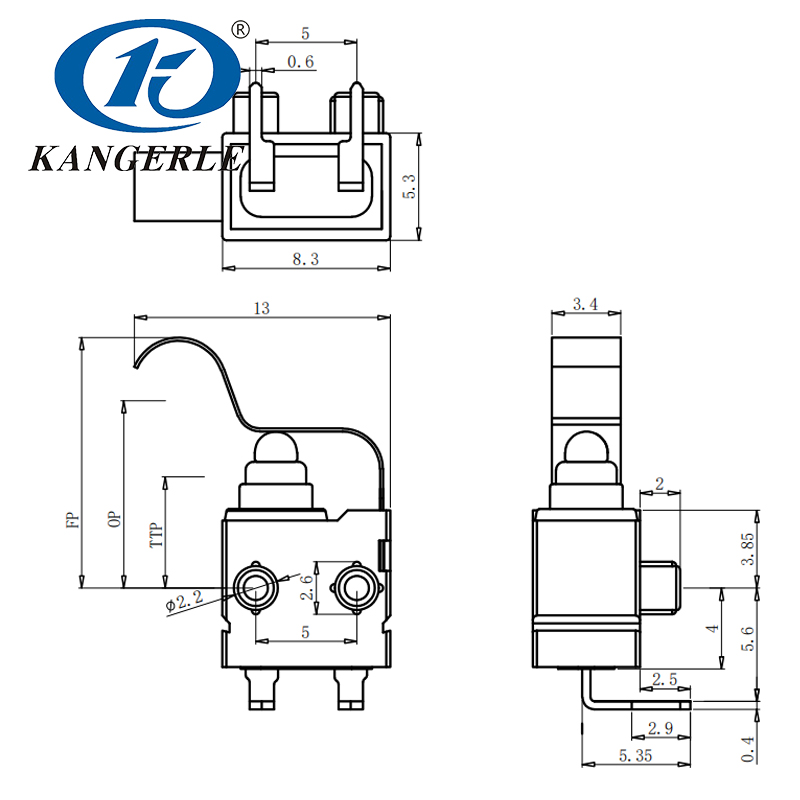 防水微动开关KW7-1B-2E-B1插图3