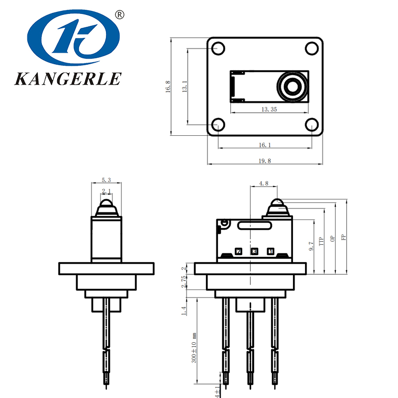 防水微动开关法兰盘B KW5-1A-01-B-B插图 防水微动开关法兰盘B KW5-1A-01-B-B插图