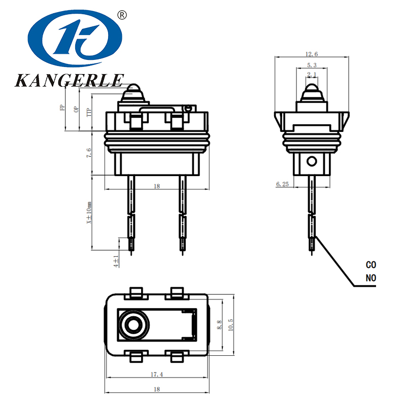 防水微动开关法兰盘C KW5-1B-01-B-C插图 防水微动开关法兰盘C KW5-1B-01-B-C插图